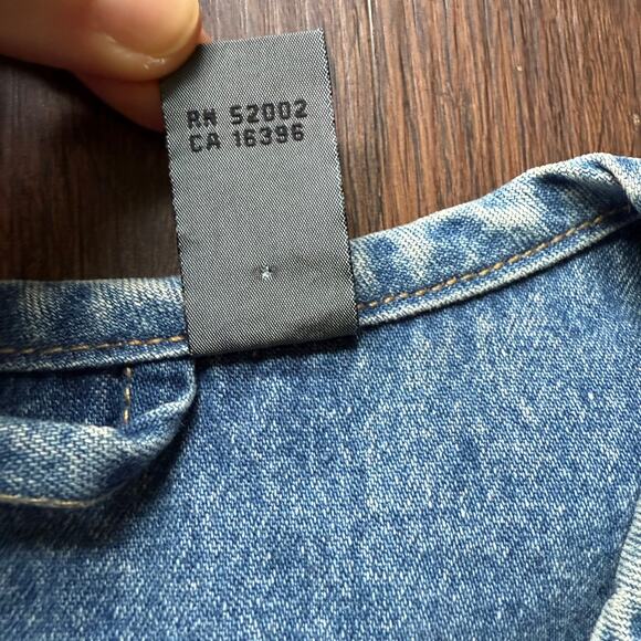 Lizwear Denim Utility Vest Blue Jean Workwear 100% Cotton Women’s Medium - Picture 10 of 10